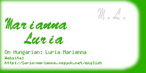 marianna luria business card